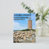Avery Point Lighthouse, Connecticut Briefkaart (Staand voorkant)
