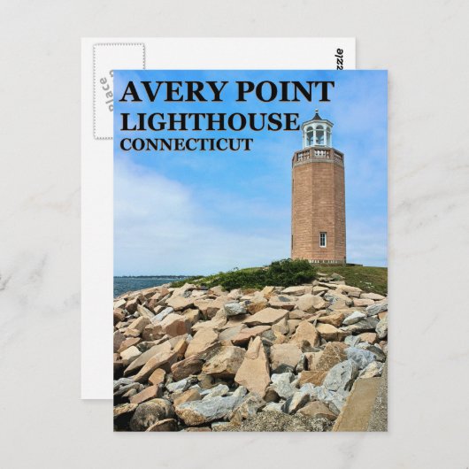 Avery Point Lighthouse, Connecticut Briefkaart (Voorkant / Achterkant)