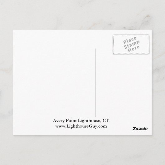 Avery Point Lighthouse, Connecticut Briefkaart (Achterkant)