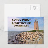 Avery Point Lighthouse, Connecticut Briefkaart (Voorkant / Achterkant)