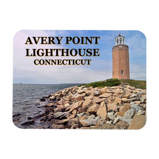 Avery Point Lighthouse, Connecticut Flex Magnet Magneet (Horizontaal)