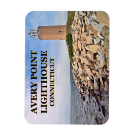 Avery Point Lighthouse, Connecticut Flex Magnet Magneet