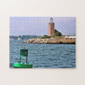 Avery Point Lighthouse, Connecticut Jigzaag Puzzle Legpuzzel (Horizontaal)