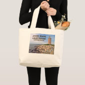 Avery Point Lighthouse, Connecticut Jumbo Canvas t Grote Tote Bag (Voorkant (product))