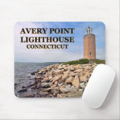Avery Point Lighthouse, Connecticut Mousepad Muismat (Met muis)