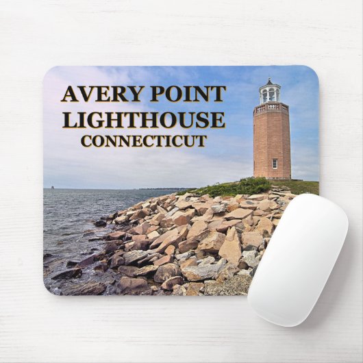 Avery Point Lighthouse, Connecticut Mousepad Muismat (Met muis)