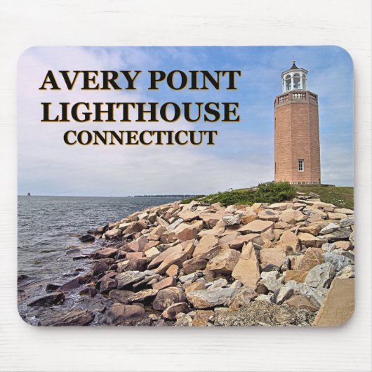 Avery Point Lighthouse, Connecticut Mousepad Muismat (Voorkant)