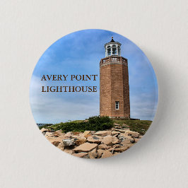 Avery Point Lighthouse, Connecticut Pin Button