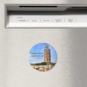 Avery Point Lighthouse, Connecticut Round Magnet (Insitu (Vaatwasser))