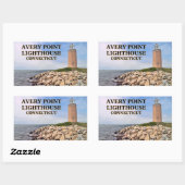 Avery Point Lighthouse, CT Passport Stickers (Vel)