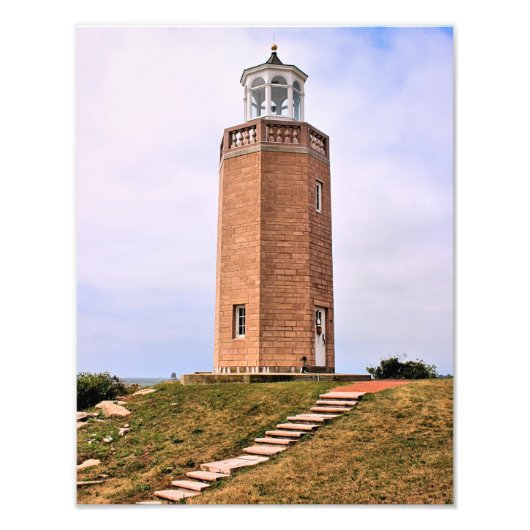 Avery Point Lighthouse, foto's maken Foto Afdruk (Voorkant)