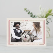 AVERY Rose Goud Folie Rode Koppels Foto Kerstmis Feestdagenkaart (Staand Voorkant)