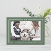AVERY Sage Green ingelijste koppels Foto Kerstmis Feestdagenkaart (Staand voorkant)