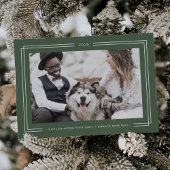 AVERY Sage Green ingelijste koppels Foto Kerstmis Feestdagenkaart