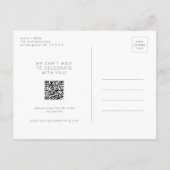 AVERY Simple Neutral Yellow Wedding Bewaar de datu Uitnodiging Briefkaart (Achterkant)