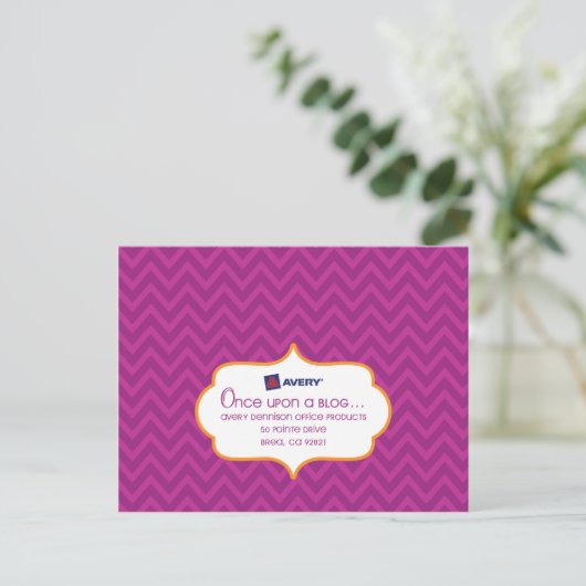 Avery SocialLuxe Briefkaart (Staand voorkant)