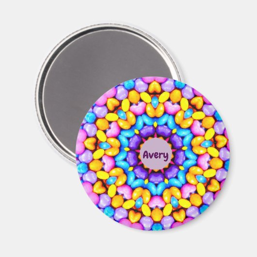 AVERY ~ Specialized Easter Pattern Fractal ~ Magneet (Voorkant / Achterkant)