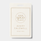 AVERY Vintage Gouden Logo QR Code Personeelskaart Badge (Voorzijde)