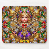 AVERY ~ Vintage kerstpop ~ Mousepad Muismat (Voorkant)