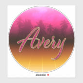 Avery Vorname Name golden pink Aufkleber Sticker (Vel)