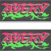 Avery Vorname Name Graffiti Aufkleber Sticker (Voorkant)