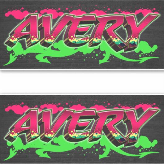 Avery Vorname Name Graffiti Aufkleber Sticker (Voorkant)