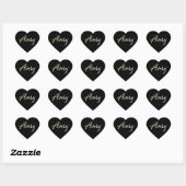 Avery white gold Handwriting Aufkleber Herz Hart Sticker (Vel)