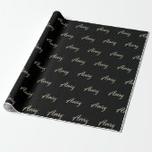 Avery white gold Handwriting Geschenkpapier Cadeaupapier (Uitgerold)