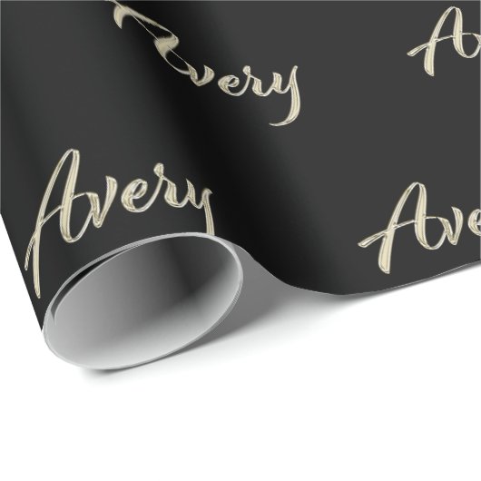 Avery white gold Handwriting Geschenkpapier Cadeaupapier (Rol Hoek)