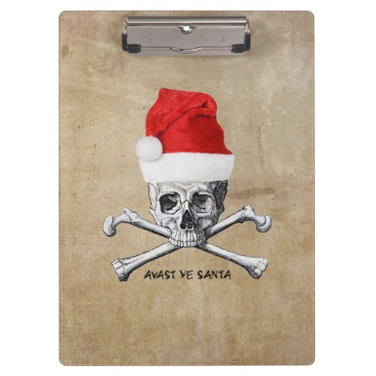 Avery Ye Santa Holiday Pirate Skull #1 Klembord (Voorkant)