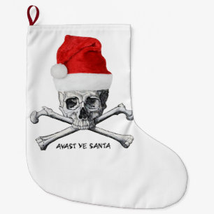 Avery Ye Santa Holiday Pirate Skull Stocking Grote Kerstsok
