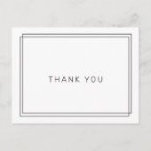 Avery zwart-wit moderne bruiloft Dank u Briefkaart (Voorkant)