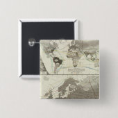 Aves, vogels vierkante button 5,1 cm (Voorkant /achterkant)