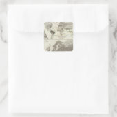 Aves, vogels vierkante sticker (Tas)