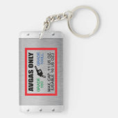 AVGAS / 100LL alleen acryl-brandstof Sleutelhanger (achterkant)