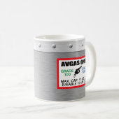 AVGAS/100LL brandstof slechts 11 oz Koffiemok (Voorkant rechts)