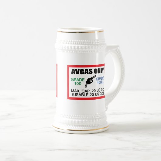 AVGAS / 100LL fuel only Bierpul (Voorkant rechts)