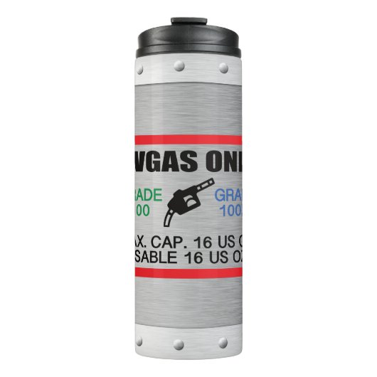 AVGAS / 100LL fuel only Thermosbeker (Voorkant)