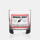 AVGAS / 100LL fuel only Whisky Glas (Voorkant)