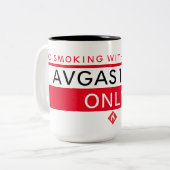 avgas 100LL only Two-Tone Coffee Mug Tweekleurige Koffiemok (Voorkant links)