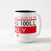 avgas 100LL only Two-Tone Coffee Mug Tweekleurige Koffiemok (Voorkant rechts)