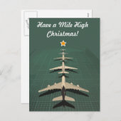 Avgeek Mile High Christmas Feestdagenkaart (Voorkant / Achterkant)