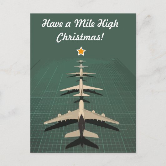 Avgeek Mile High Christmas Feestdagenkaart (Voorkant)