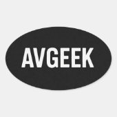 Avgeek-stickers Ovale Sticker (Voorkant)