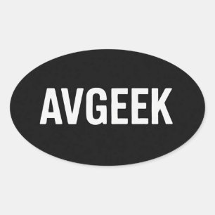 Avgeek-stickers Ovale Sticker