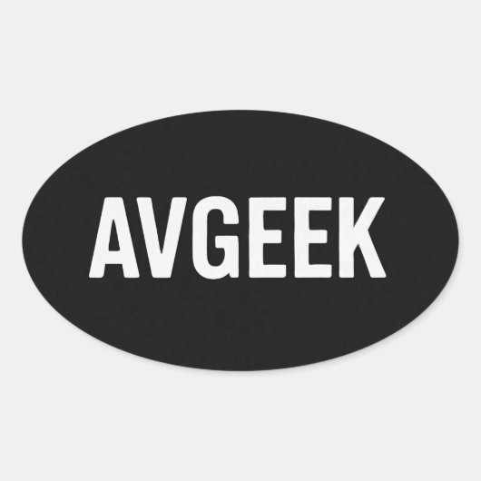Avgeek-stickers Ovale Sticker (Voorkant)
