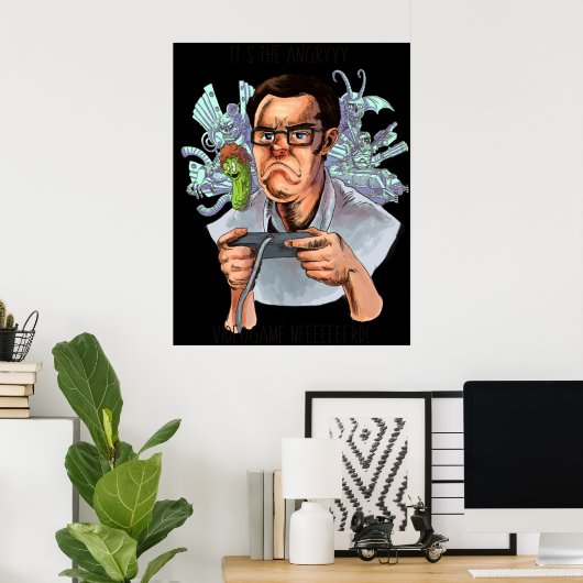 AVGN Angry Videoogame Nerd Poster (Thuiskantoor)