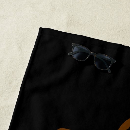 AVHS Boys Swim Dive Logo Handdoek Bruin Goud (In situ)