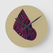 AVIAN ART DECO in BLAUW/STRAND klok (Voorkant)