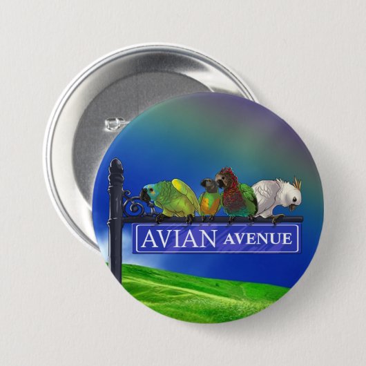 Avian Avenue Parrot Forum Button (Voorkant /achterkant)